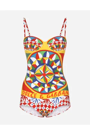 Dolce & Gabbana Costume Intero Balconcino Stampa Carretto - Donna Beachwear Stampa Carretto Tessuto 1