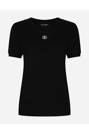 Dolce & Gabbana T-shirt In Cotone Con Logo Dg Crystal - Donna T-shirts E Felpe Cotone 36