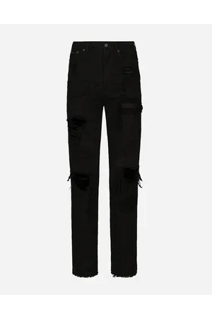 Dolce & Gabbana Jeans Boyfriend In Denim Con Rotture - Donna Denim Multicolore Cotone 40