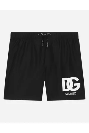 Dolce & Gabbana Boxer Da Mare In Nylon Con Stampa Logo - Uomo Beachwear Tessuto 2 Years
