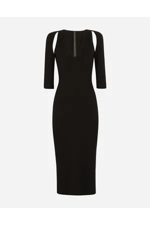 Dolce & Gabbana Abito Longuette In Jersey Con Tagli - Donna Abiti Viscosa 42