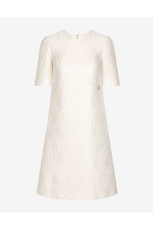 Dolce & Gabbana Abito Midi In Jacquard Floreale - Donna Abiti Bianco 36