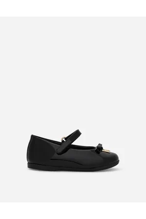 Dolce & Gabbana Ballerina In Vernice Con Logo Dg Metal - Donna Scarpe Primi Passi (19-26) Pelle 19