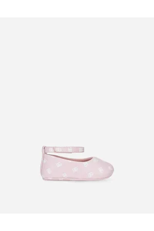 Dolce & Gabbana Ballerina Newborn In Nappa Stampa Dg Logo - Donna Scarpe Neonata (16-20) 16