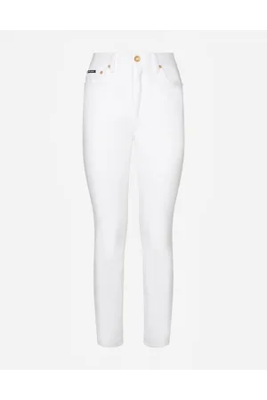 Dolce & Gabbana White Denim Audrey Jeans - Donna Denim Multicolore Cotone 36