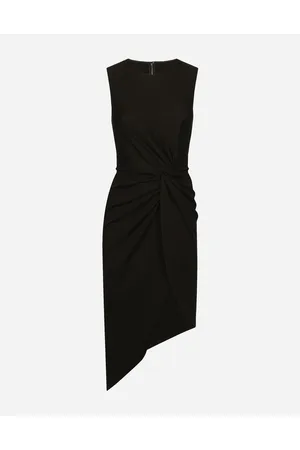 Dolce & Gabbana Abito Longuette In Jersey Punto Milano Con Drappeggio - Donna Abiti Viscosa 36