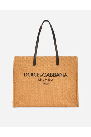 Dolce & Gabbana Shopping Logata In Rafia - Uomo Borse Shopping Onesize
