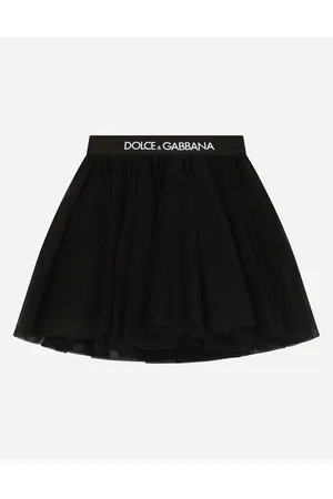 Dolce & Gabbana Gonna Midi In Tulle Con Elastico Logato - Donna Pantaloni E Gonne Tulle 5 Years