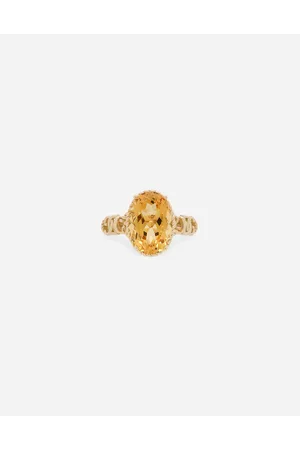 Dolce & Gabbana Anello Anna In Giallo 18kt Con Citrino - Donna Anelli 50