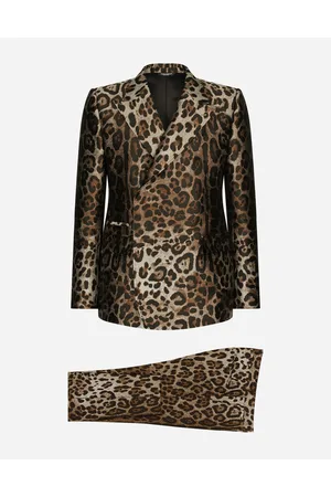 Dolce & Gabbana Abito Sicilia Doppipetto Leopardo - Uomo Abiti E Giacche Multicolore Tessuto 48