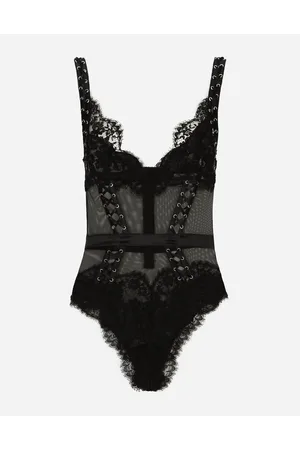 Dolce & Gabbana Body In Pizzo E Tulle Con Lacci Passavela - Donna Camicie E Top Tessuto 1
