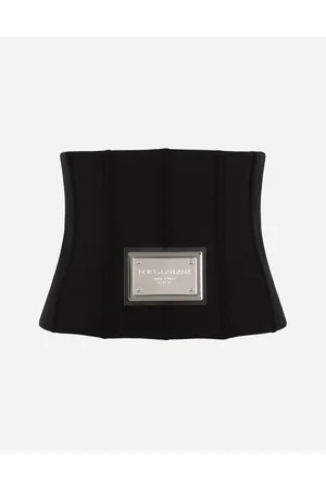 Dolce & Gabbana Cintura Bustier In Jersey Tecnico Con Placca Dg - Donna Cinture Tessuto 40