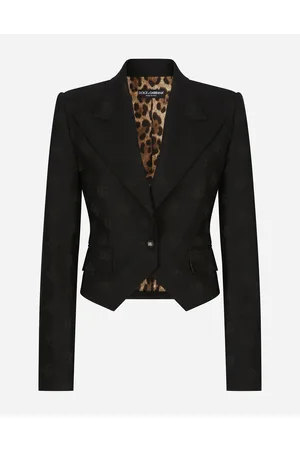 Dolce & Gabbana Spencer In Lana Jacquard Logo Dg - Donna Giacche E Blazer 36