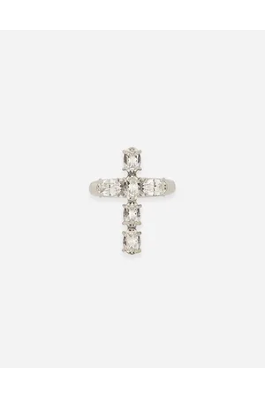 Dolce & Gabbana Anello Con Croce In Strass - Donna Bijoux Metallo S