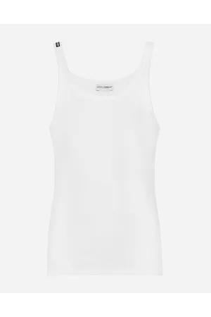 Dolce & Gabbana Canotta Cotone A Costine - Uomo Intimo E Loungewear Bianco Cotone 3