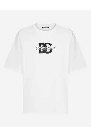 Dolce & Gabbana T-shirt Manica Corta Stampa Dg Logo - Uomo T-shirts E Polo Bianco 46