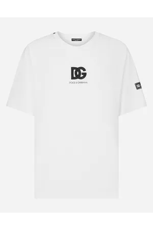 Dolce & Gabbana T-shirt Manica Corta Con Patch Dg Logo - Uomo T-shirts E Polo Bianco 44