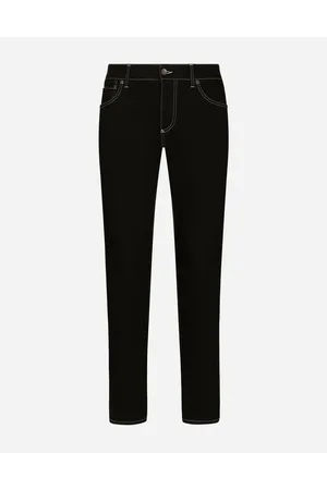 Dolce & Gabbana Jeans Slim Denim Stretch Nero - Uomo Denim Multicolore 56
