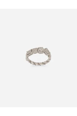 Dolce & Gabbana Anello Easy Diamond In Oro 18kt E Pavé Di Diamanti - Donna Anelli Oro 48