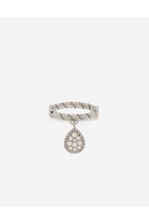 Dolce & Gabbana Anello Easy Diamond In Oro 18kt E Pavé Di Diamanti - Donna Anelli Oro 48