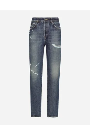 Dolce & Gabbana Jeans In Denim Con Rotture - Donna Denim Multicolore 36