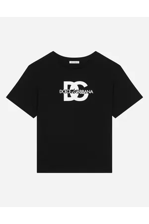Dolce & Gabbana Jersey T-shirt With Dg Logo Print - Baby Male T-shirts E Felpe 4 Years