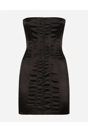 Dolce & Gabbana Abito Corto Strapless In Raso - Donna Abiti Raso 38