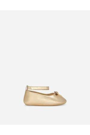 Dolce & Gabbana Ballerina In Nappa Laminata - Donna Scarpe Neonata (16-20) Oro Pelle 16
