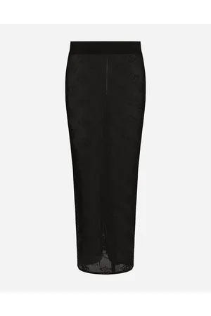 Dolce & Gabbana Gonna Tubino Punto Rete Logo Dg Jacquard - Donna Gonne 36