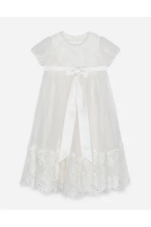 Dolce & Gabbana Abito In Chiffon Di Seta E Pizzo - Uomo Abiti Seta 3 Months
