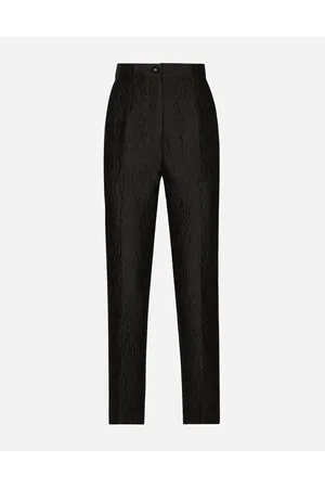 Dolce & Gabbana Pantaloni Sartoriali In Jacquard Floreale - Donna Pantaloni E Shorts 40