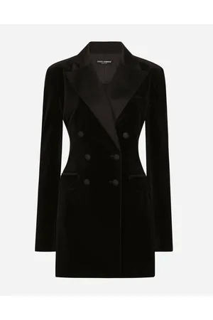 Dolce & Gabbana Giacca Turlington Doppiopetto In Velluto - Donna Giacche E Blazer 36
