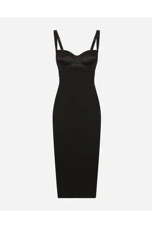 Dolce & Gabbana Abito Longuette In Jersey Con Top Bustier Reggiseno - Donna Abiti Viscosa 52