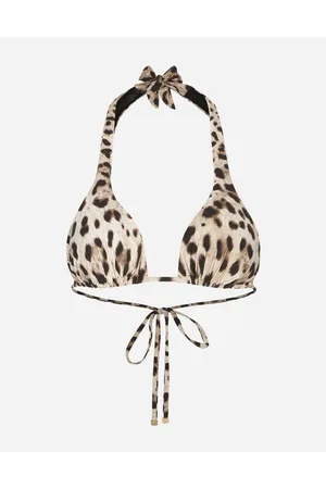 Dolce & Gabbana Reggiseno Triangolo Imbottito Da Mare Stampa Leopardo - Donna Beachwear Stampa Animalier Jersey 1