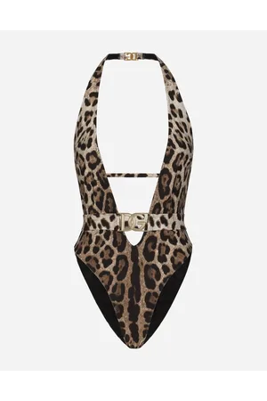 Dolce & Gabbana Costume Intero Stampa Leopardo Con Cintura - Donna Beachwear Stampa Animalier Jersey 2