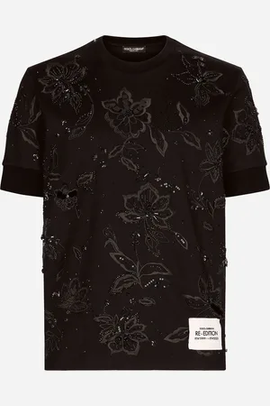 Dolce & Gabbana T-shirt In Cotone Interlock Con Ricamo - Uomo T-shirts E Polo Cotone 44