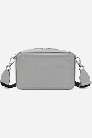 Dolce & Gabbana Borsa A Tracolla In Pelle Di Vitello - Uomo Borse A Tracolla Grigio Pelle Onesize