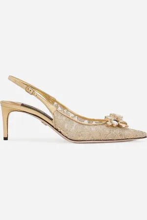 Dolce & Gabbana Slingback Rainbow Lace In Pizzo Lurex - Donna Décolleté E Slingback Pizzo 40
