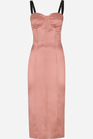 Dolce & Gabbana Abito Longuette Bustier In Raso - Donna Abiti Seta 36