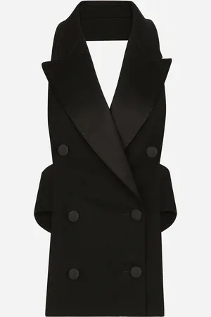 Dolce & Gabbana Gilet Doppiopetto In Gabardina Di Lana - Donna Giacche E Blazer 38