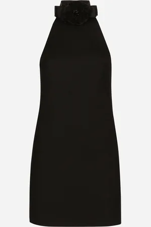Dolce & Gabbana Abito Corto In Tela Di Lana Con Scollatura Su Schiena - Donna Abiti 40