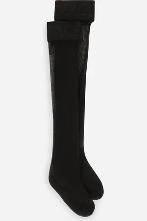 Dolce & Gabbana Calze Parigine Con Elastico Logato - Donna Calze E Collant L