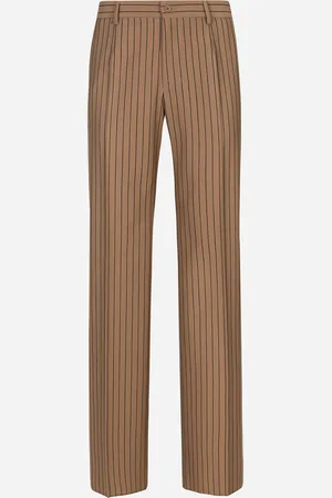Dolce & Gabbana Pantalone Gamba Dritta Gessato - Uomo Pantaloni E Shorts Multicolore 46