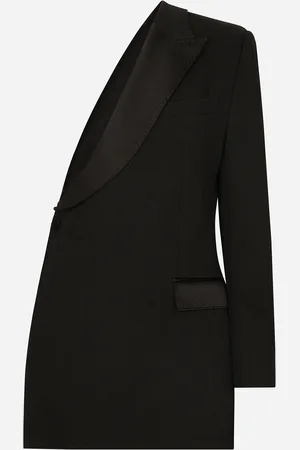 Dolce & Gabbana Giacca Monospalla In Gabardina Di Lana - Donna Giacche E Blazer 40
