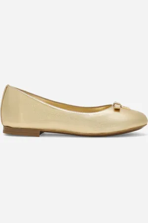 Dolce & Gabbana Ballerina In Nappa Laminata - Donna Scarpe (24-38) Oro Pelle 27