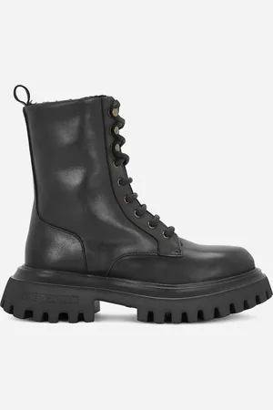 Dolce & Gabbana Stivaletto Hi Trekking In Pelle Vintage - Uomo Scarpe (24-38) Pelle 27