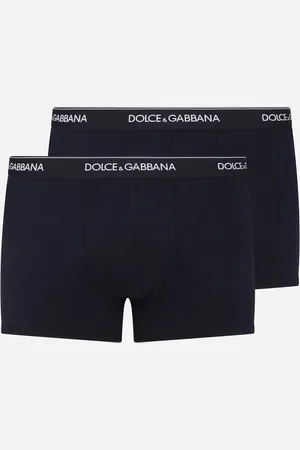 Dolce & Gabbana Bi-pack Boxer Cotone Stretch - Uomo Intimo E Loungewear Blu Cotone 4
