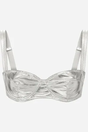 Dolce & Gabbana Reggiseno Balconcino In Jersey Stretch Spalmato - Donna Intimo 1b