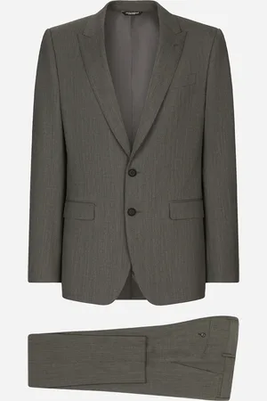 Dolce & Gabbana Abito Martini Monopetto Lana Stretch - Uomo Abiti E Giacche Grigio Tessuto 46