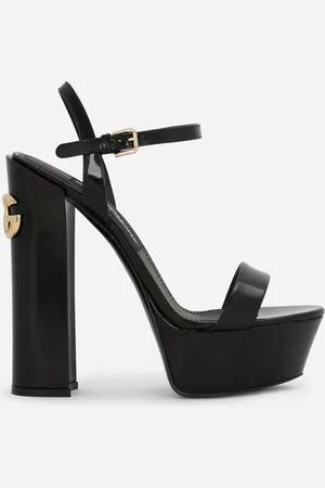 Dolce & Gabbana Sandalo Platform In Pelle Di Vitello Lucida - Donna Sandali E Zeppe Pelle 35